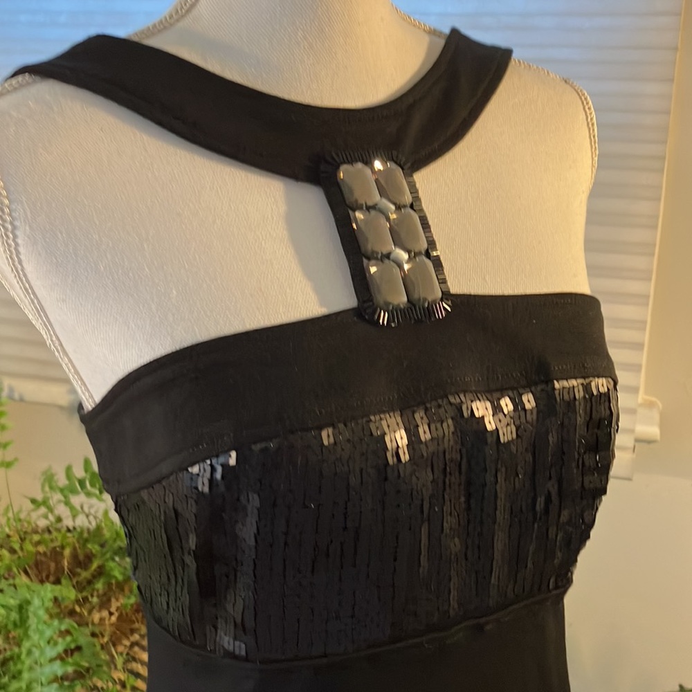 Muse Black Halter Cocktail Dress size 8 - Picture 2 of 5